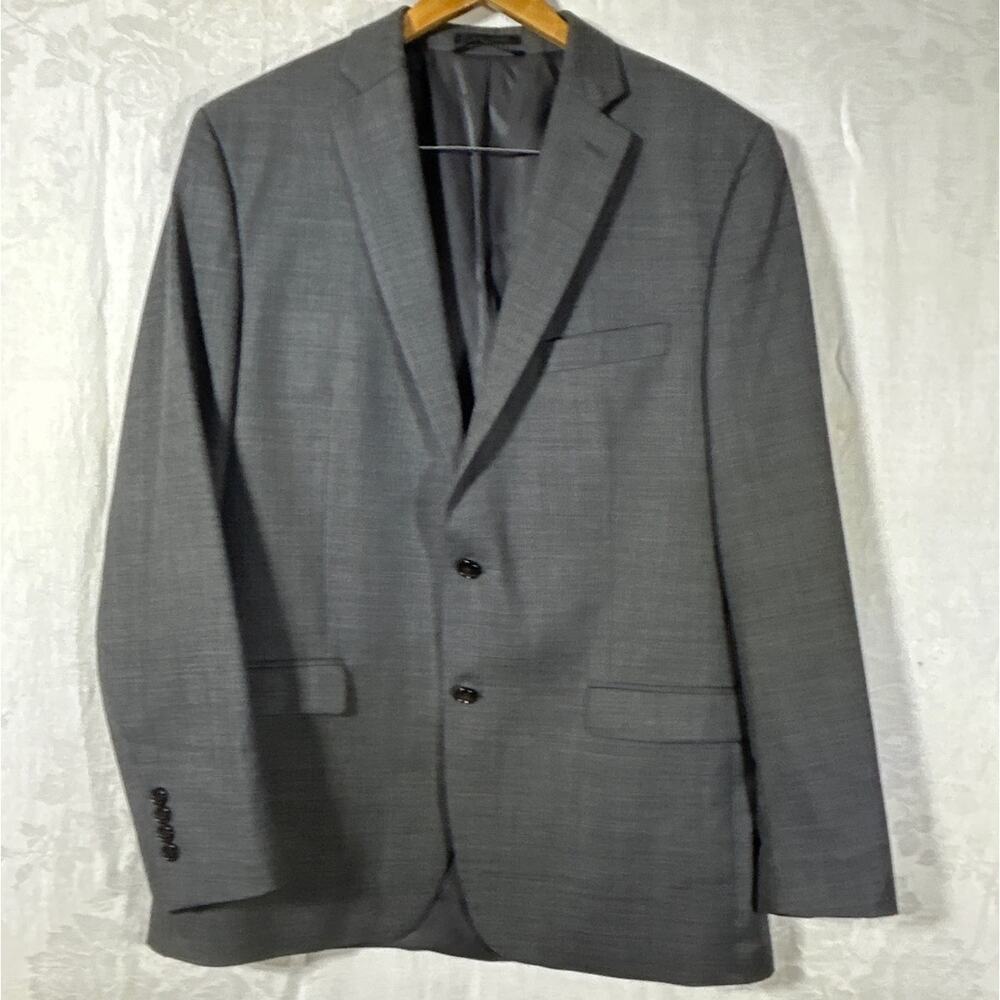 Ralph Lauren LRL Sport Coat 44L Gray 100% Wool Made in Canada Lined Suit